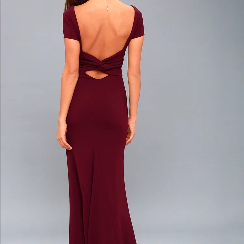 Endless Love Burgundy Backless Maxi Dress